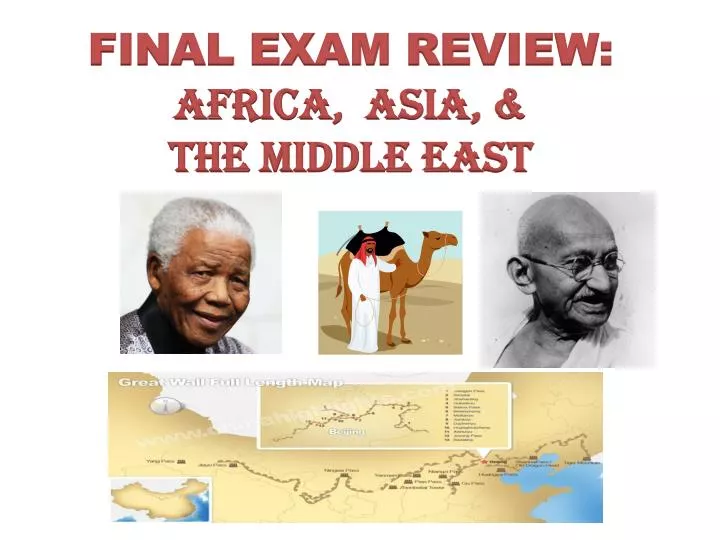 final exam review africa asia the middle east