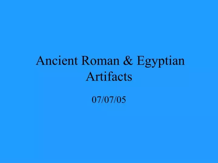 ancient roman egyptian artifacts
