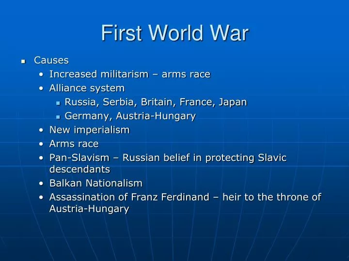 first world war