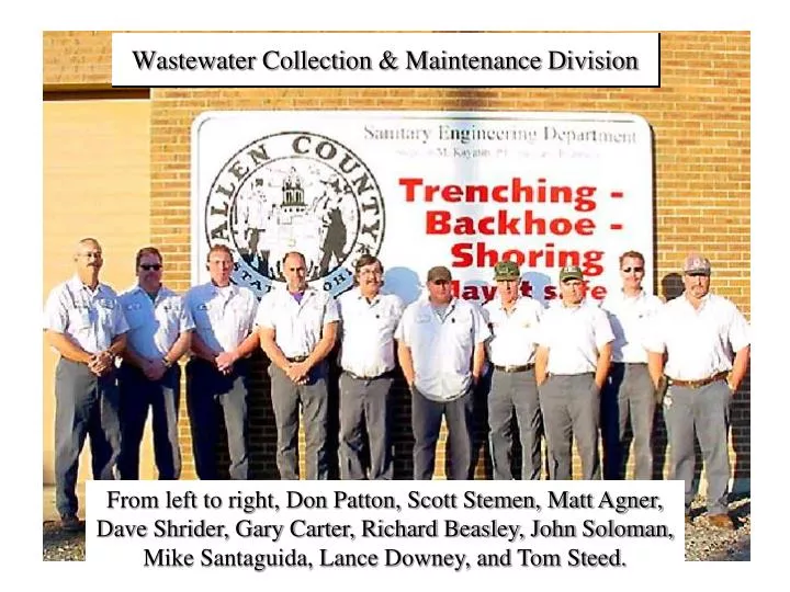 wastewater collection maintenance division