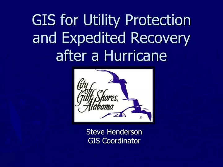 gis for utility protection and expedited recovery after a hurricane