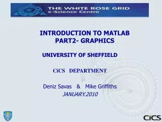 INTRODUCTION TO MATLAB PART2- GRAPHICS