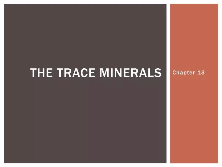 the trace minerals