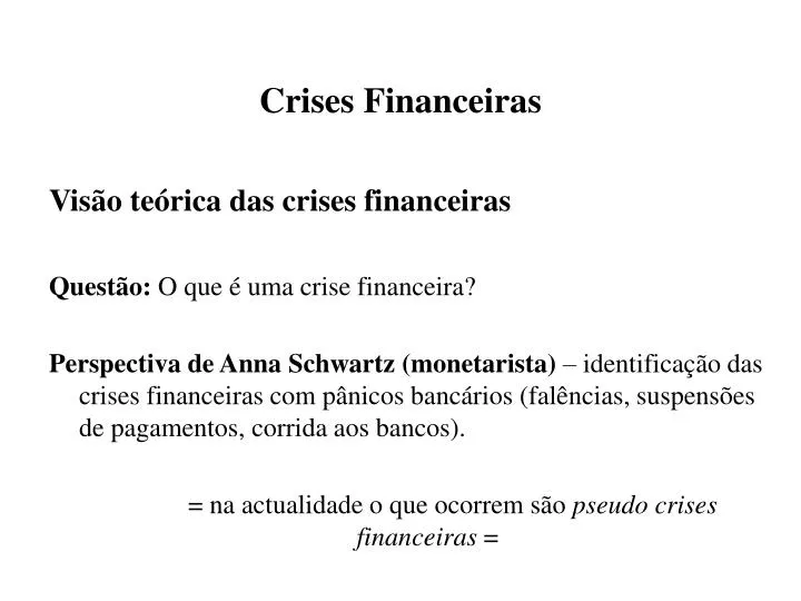 crises financeiras