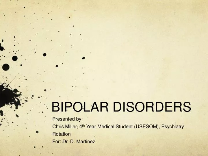 bipolar disorders