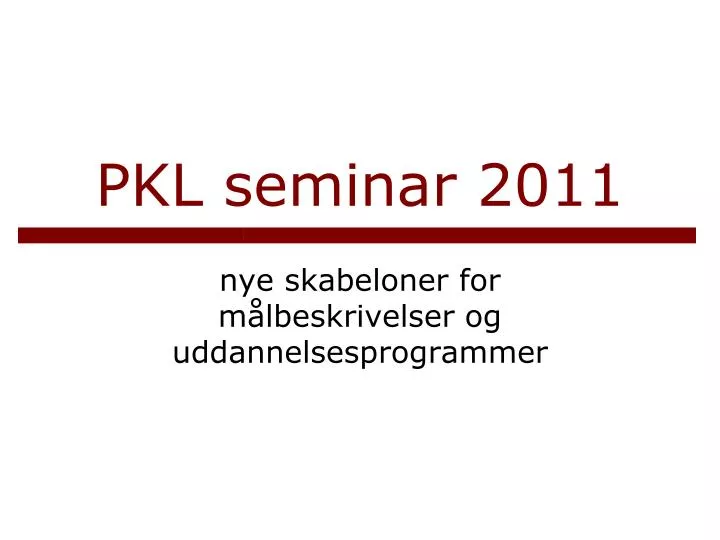 pkl seminar 2011