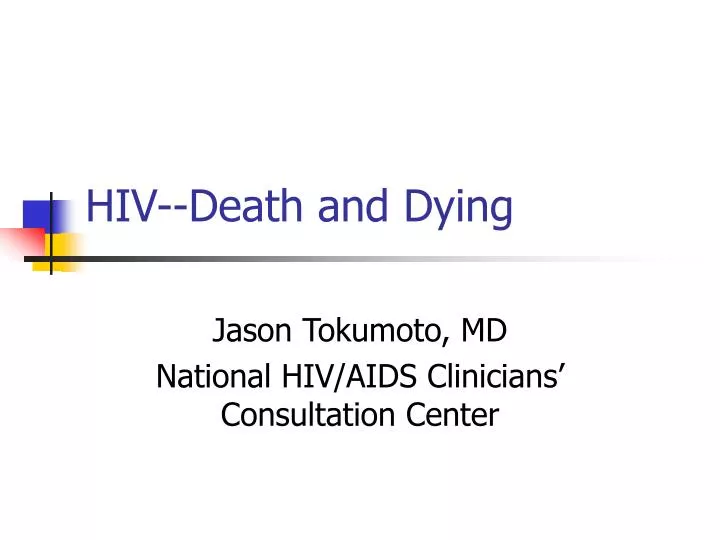 hiv death and dying