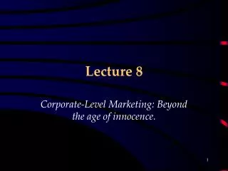 Lecture 8