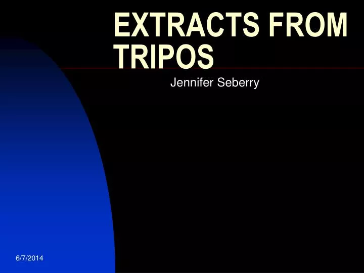 extracts from tripos