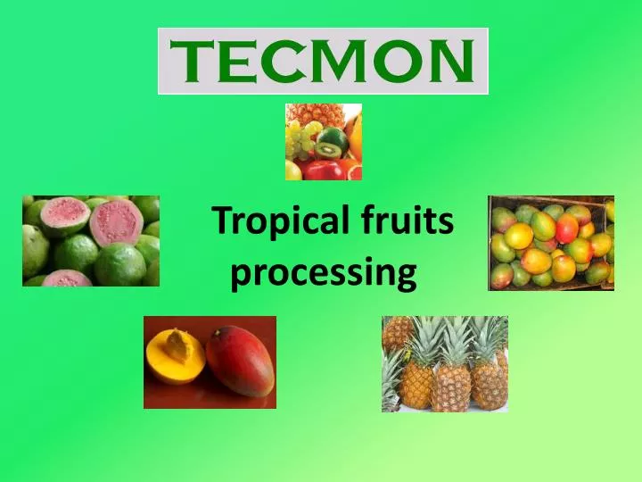 tropical fruits processing