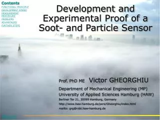 Prof. PhD ME Victor GHEORGHIU Department of Mechanical Engineering (MP) University of Applied Sciences Hamburg (HAW)