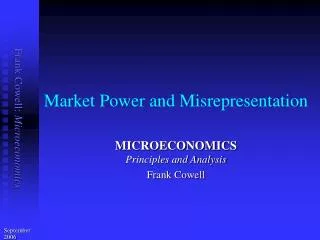 Market Power and Misrepresentation