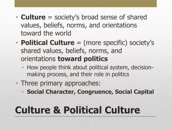 culture political culture