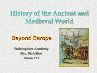 History of the Ancient and Medieval World