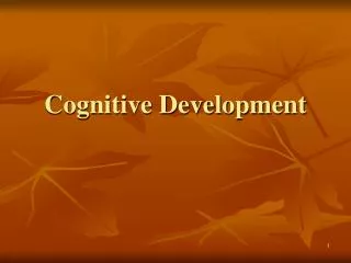 cognitive development