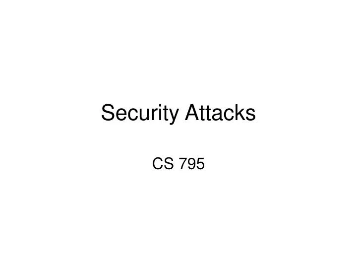 security attacks
