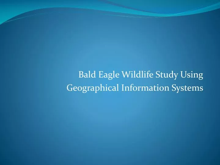 bald eagle wildlife study using geographical information systems