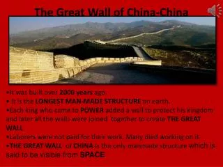 The Great Wall of China-China