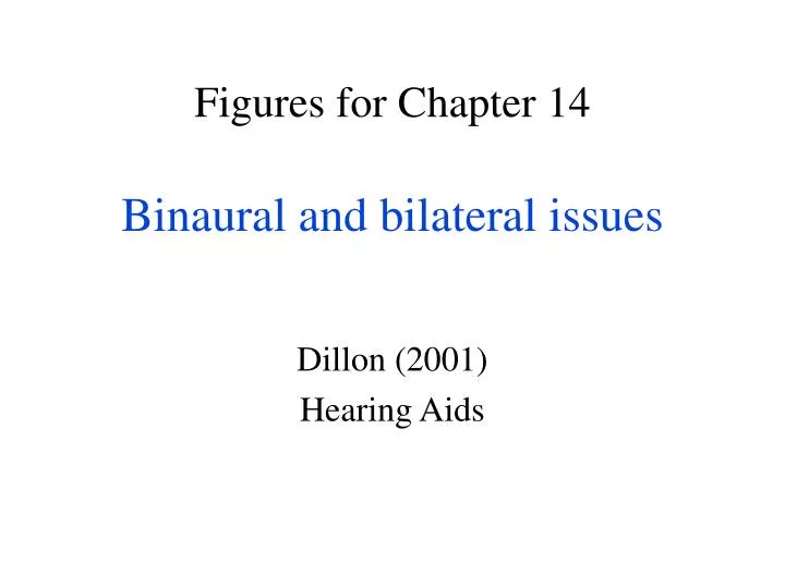 figures for chapter 14 binaural and bilateral issues