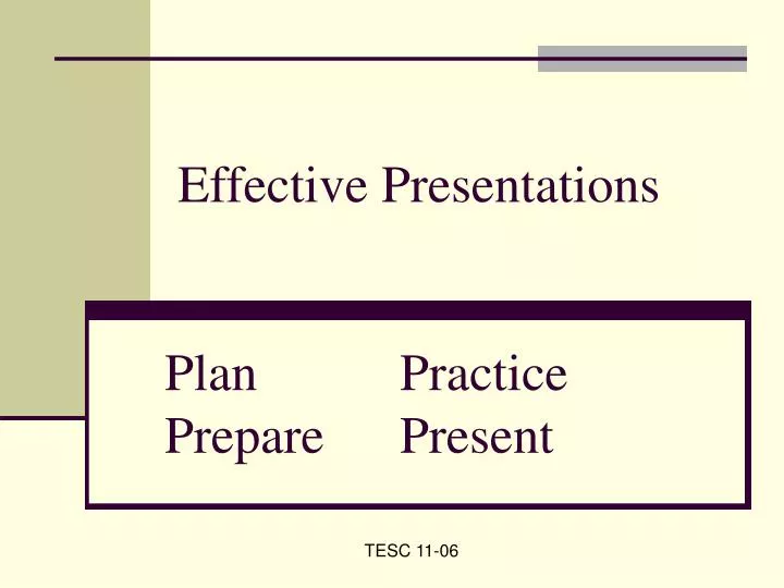 effective presentations plan practice prepare present