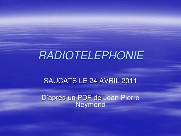 radiotelephonie