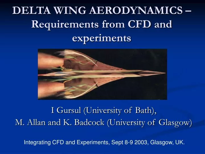 delta wing aerodynamics requirements from cfd and experiments