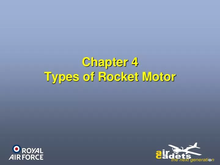 chapter 4 types of rocket motor