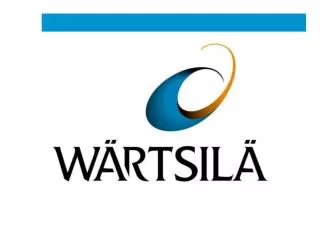 Wärtsilä - an Introduction Power Plants - minimising carbon emissions Bio-Power