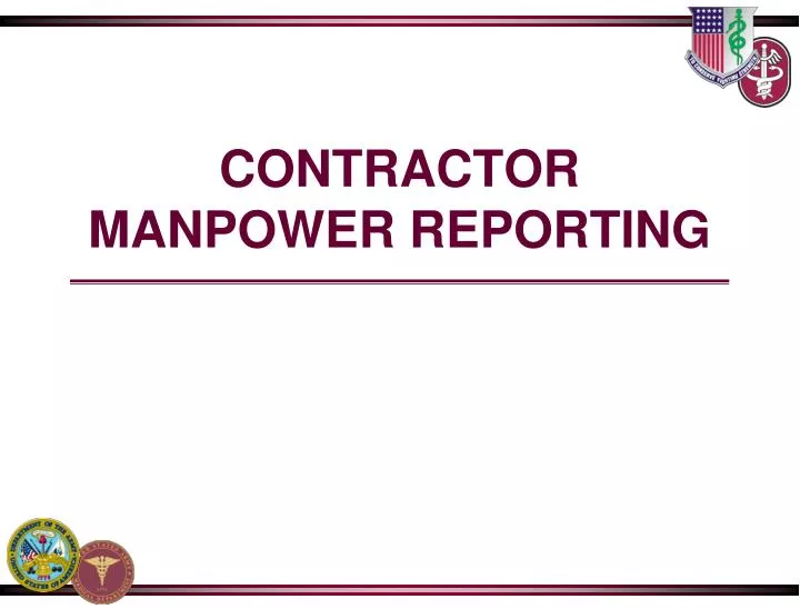 contractor manpower reporting