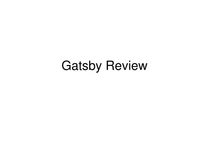 gatsby review