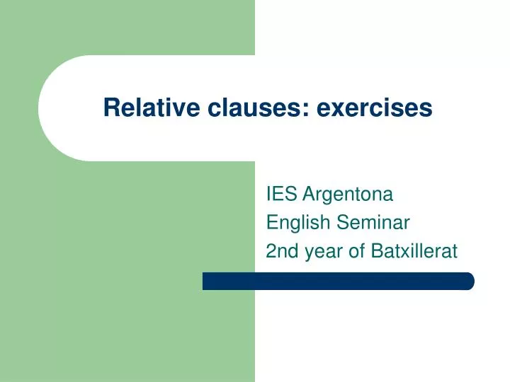 relative clauses exercises