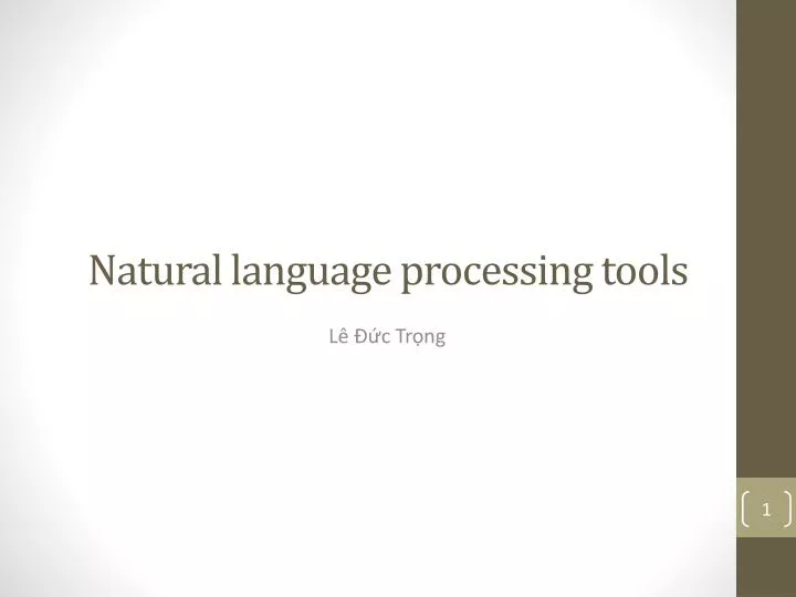 natural language processing tools