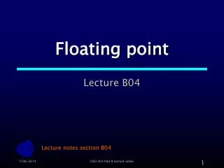 Floating point