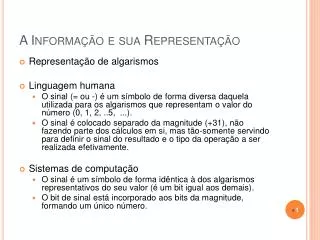 a informa o e sua representa o