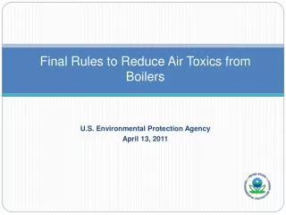 Final Rules to Reduce Air Toxics from Boilers