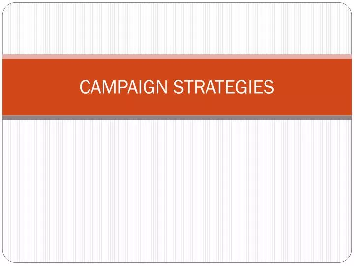 campaign strategies