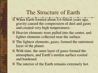 The Structure of Earth