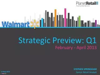 Strategic Preview: Q1