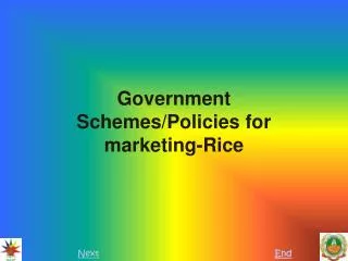 Government Schemes/Policies for marketing-Rice