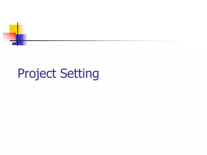 project setting