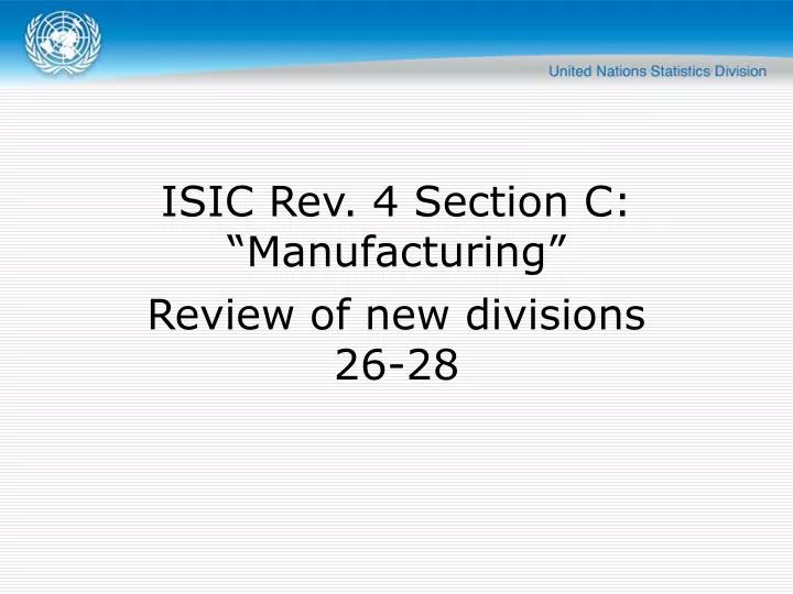 isic rev 4 section c manufacturing