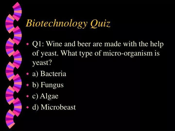 biotechnology quiz