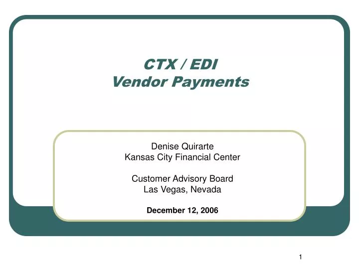 ctx edi vendor payments