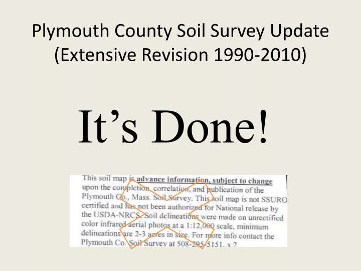plymouth county soil survey update extensive revision 1990 2010