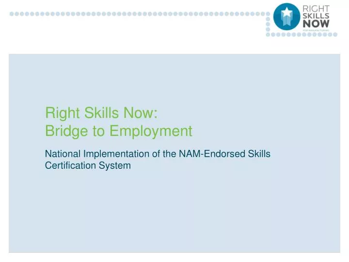 right skills now bridge to employment