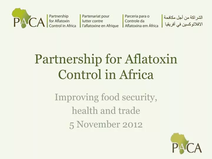 partnership for aflatoxin control in africa