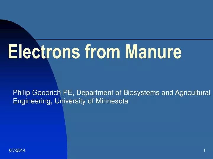 electrons from manure