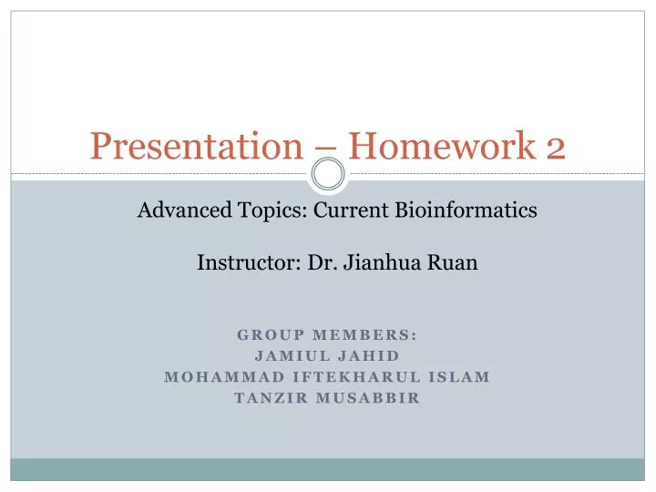 presentation homework 2