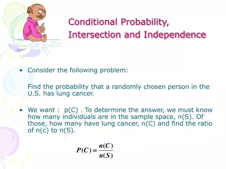 conditional probability intersection and independence