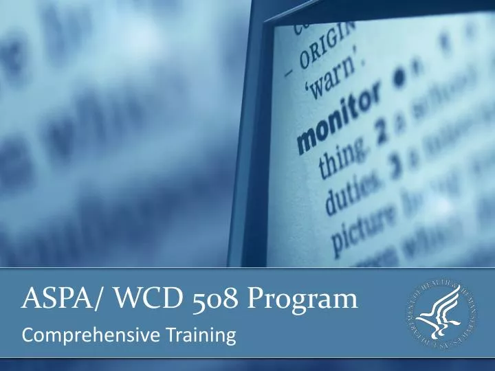 aspa wcd 508 program